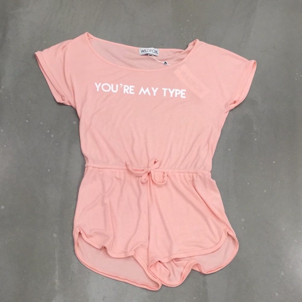 Wildfox You’re My Type Pink Romper
